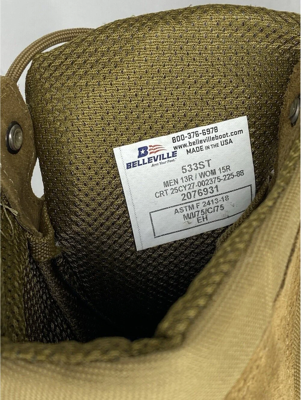 Belleville 533ST Tactical Combat Boots USA Made Vibram 13R Military
